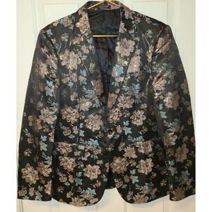 Coofandy Mens Floral Tuxedo Jacket Suit Blazer Small Shimmer Party Night